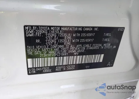 2023 Toyota Rav4 Le from USA, damaged, VIN 2T3H1RFV5PC219681